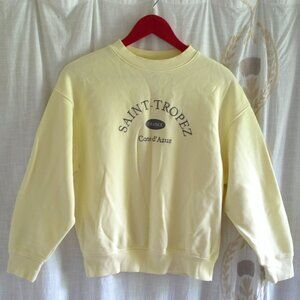 Wild Fable Yellow Saint Tropez Crew Neck Sweatshirt Women's XXS